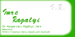 imre ragalyi business card